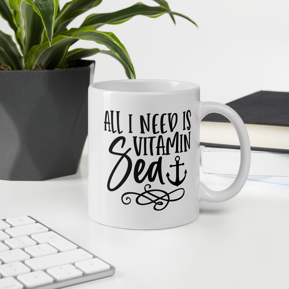 Vitamin Sea - White Glossy Ceramic Mug